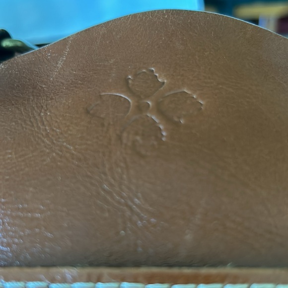 Patricia Nash all leather lined in suede bag 11 x 13 brown unique handle - Picture 8 of 9